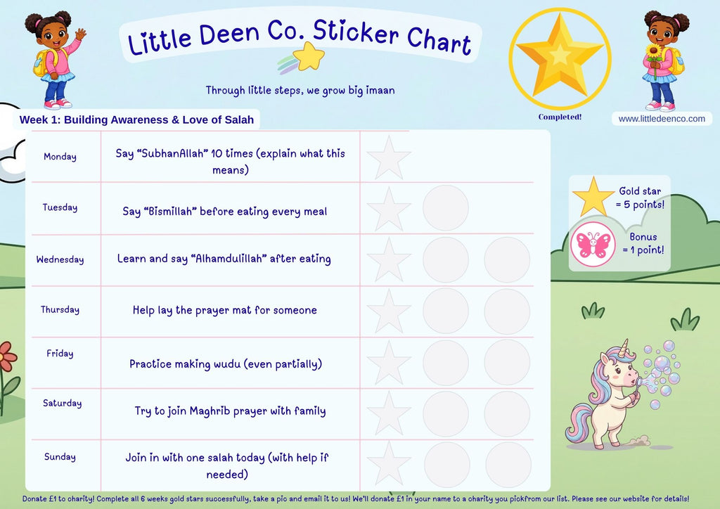 3 - 5 year old Deen Reward Sticker Chart Girl 2