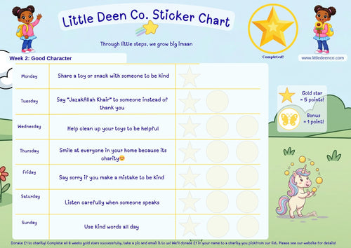 3 - 5 year old Deen Reward Sticker Chart Girl 2