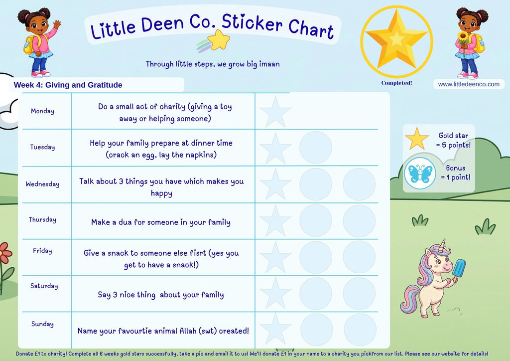 3 - 5 year old Deen Reward Sticker Chart Girl 2