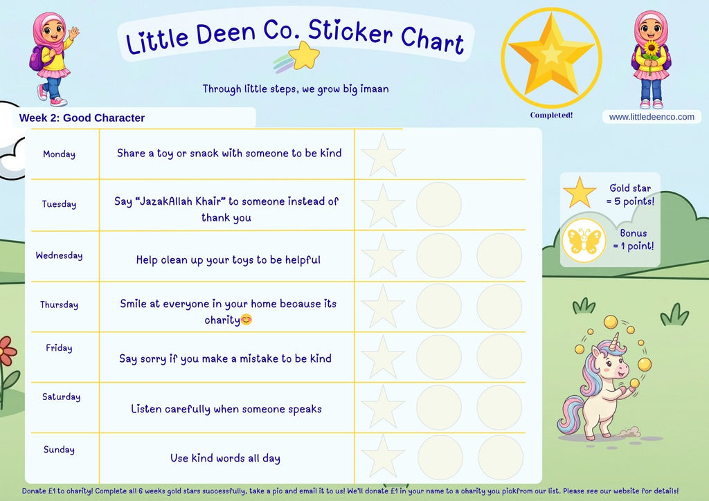 3 - 5 year old Deen Reward Sticker Chart Girl 3