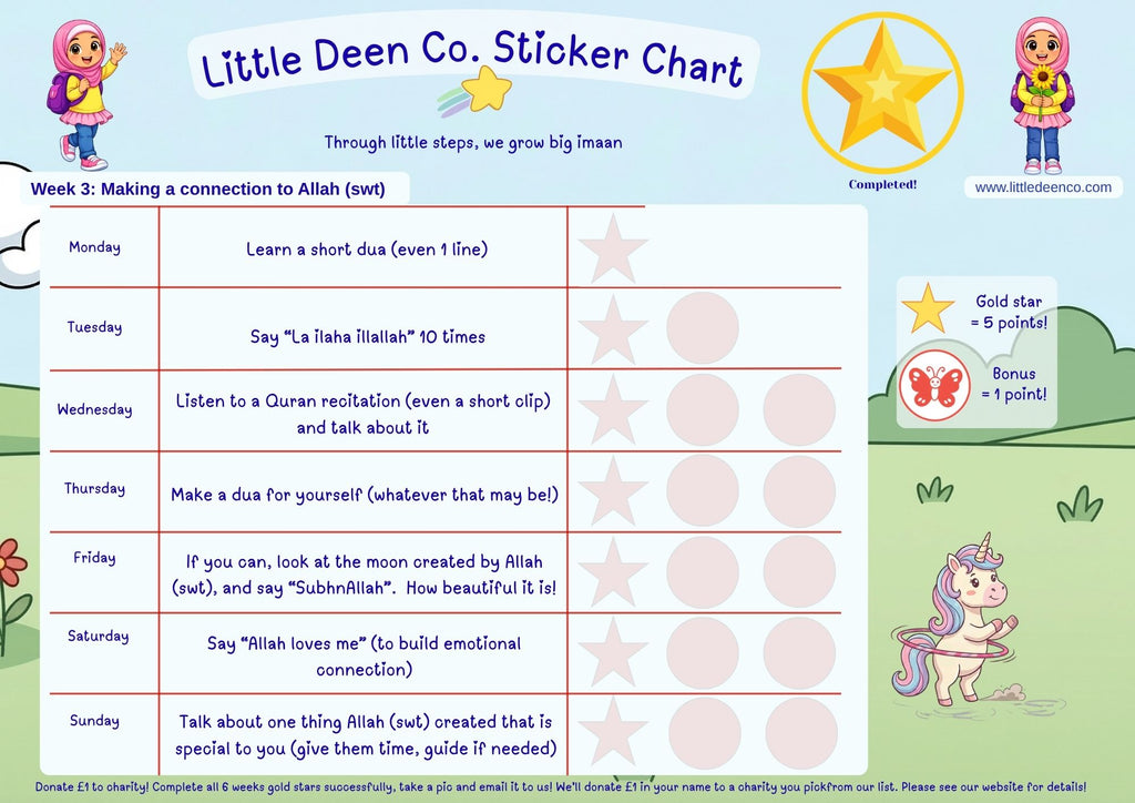 3 - 5 year old Deen Reward Sticker Chart Girl 3
