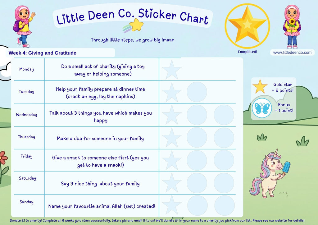 3 - 5 year old Deen Reward Sticker Chart Girl 3
