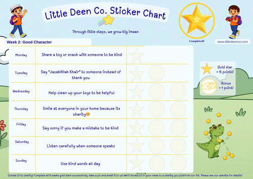 3 - 5 year old Deen Reward Sticker Chart Boy 1